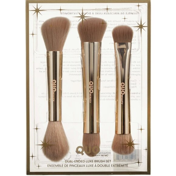 Quo Beauty Dual-Ended Luxe Brush Set New in Box - Picture 1 of 1